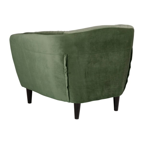 Zelena baršunasta fotelja Actona Ria-image-2