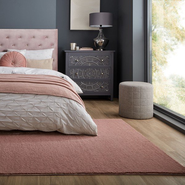 Ružičasti tepih od recikliranih vlakna 160x230 cm Sheen – Flair Rugs-image-1