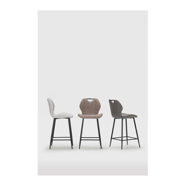 Sive barske stolice u setu 2 kom (visine sjedala 65 cm) Muli – Marckeric-image-1