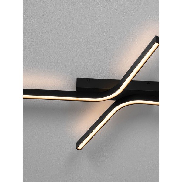 Mat crna LED stropna svjetiljka aluminijska s mogućnosti zatamnjivanja 50x100 cm Akro – Nova Luce-image-2