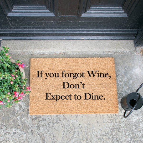 Otirač ​od prirodnih kokosovih vlakana Artsy Doormats If You Forgot Wine, 40 x 60 cm-image-1