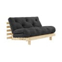 Tamno siva sklopiva sofa 140 cm Roots – Karup Design