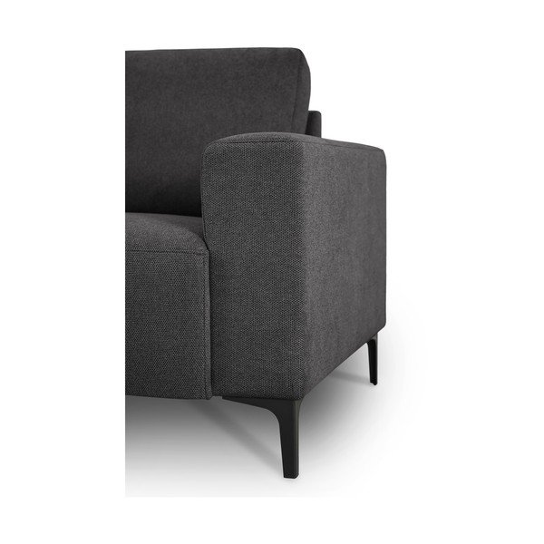 Antracitno siva kutna garnitura od šenila (s lijevim kutom/u obliku slova L) Fabian – Scandic-image-4