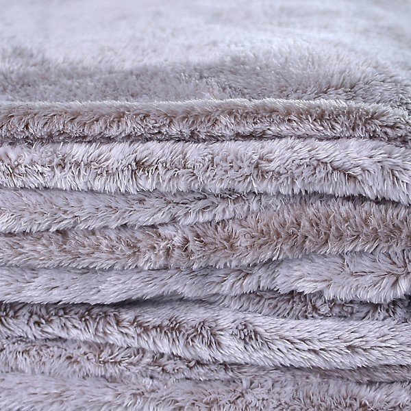 Sivo-smeđa deka od mikrovlakana DecoKing Fluff Cappuccino, 170 x 210 cm-image-2