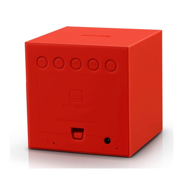 Crvena LED budilica Gingko Gravity Cube-image-4