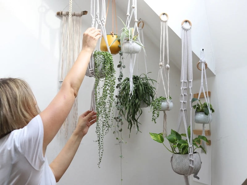 DIY makrame - napravite sami viseći držač za teglice za cvijeće