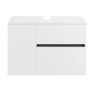 Bijeli ormarići ispod umivaonika