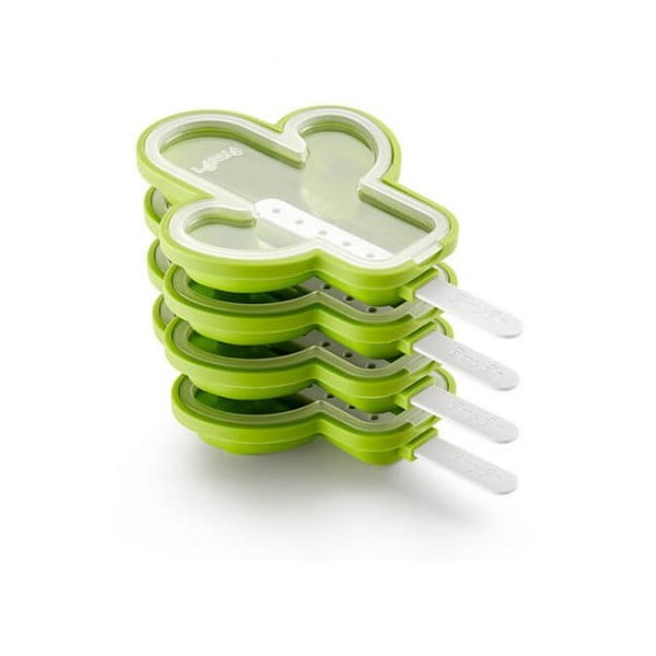 Set od 4 zelena silikonska kalupa za sladoled u obliku kaktusa Lékué