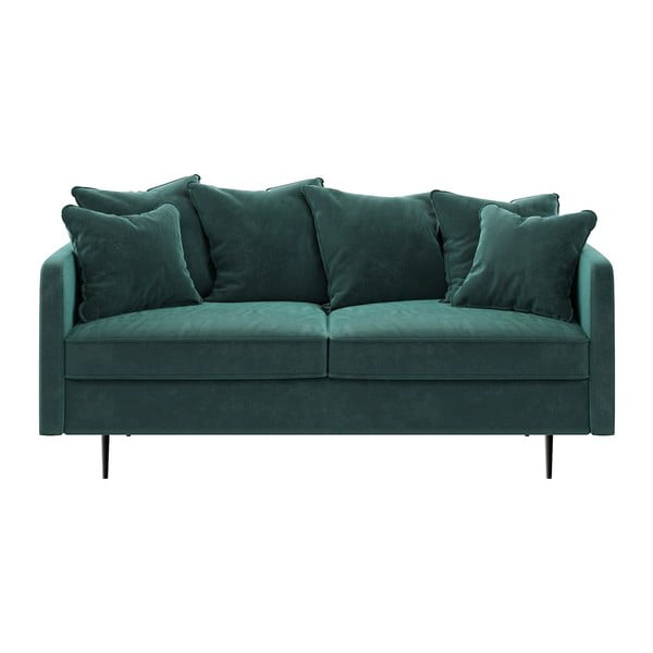 Tamnotirkizno-zeleni baršunasti kauč Ghado Esme, 176 cm