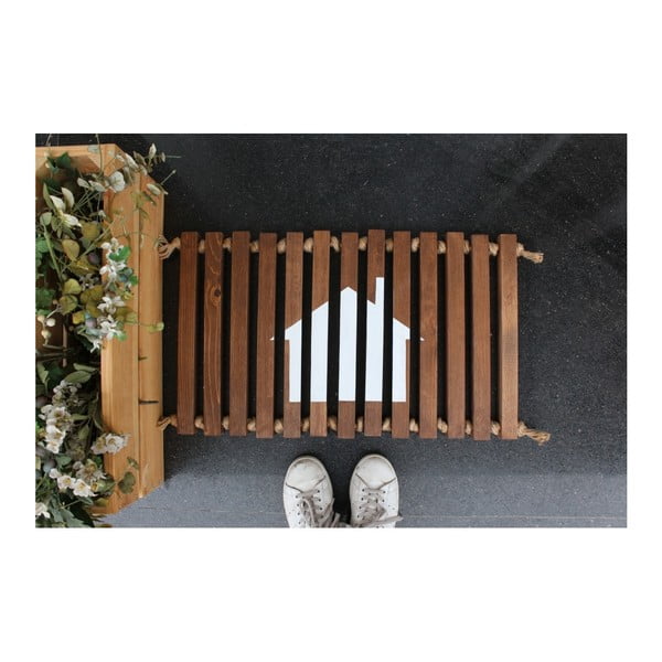 Drveni otirač Doormat Woodie, 64 x 40 cm