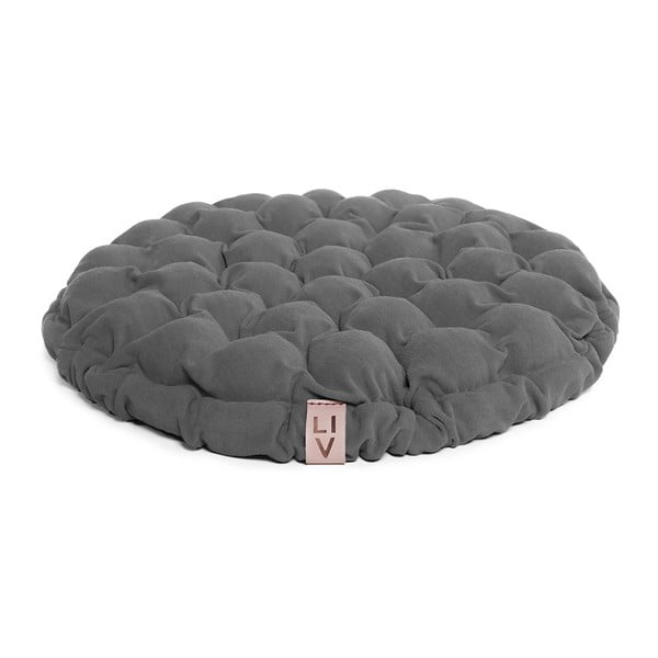 Sivi jastuk za sjedenje sa masažnim kuglicama Linda Vrňáková Bloom, ⌀ 65 cm