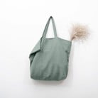 Zelena lanena torba za kupovinu Linen Tales