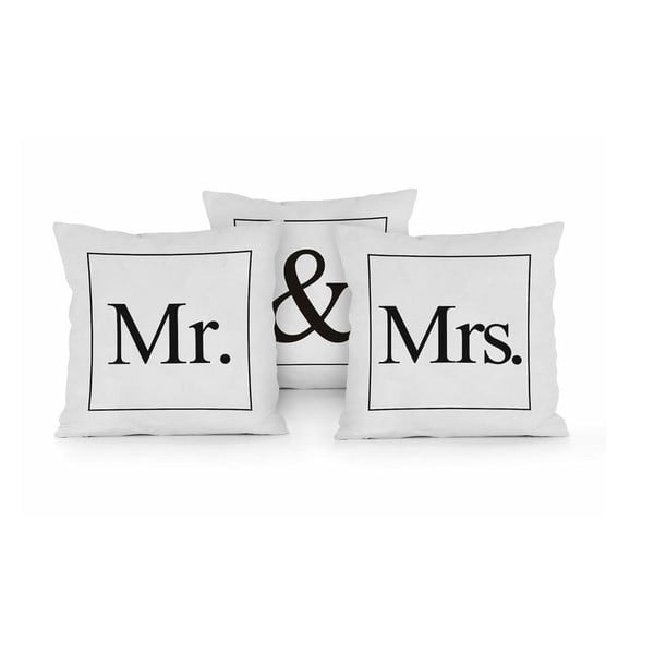 Set od 3 jastuka Really Nice Things Mr & Mrs, 45 x 45 cm