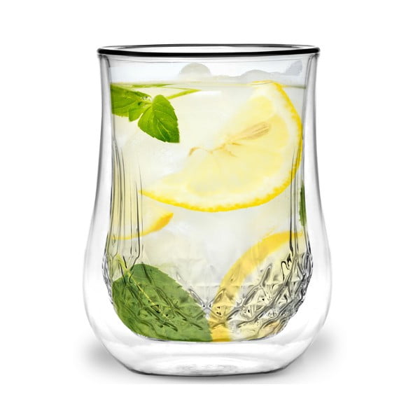 Set od 2 dvozidne čaše Vialli Design Tinna, 300 ml