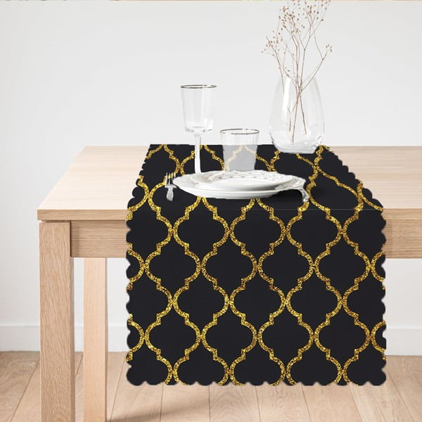 Gazi za stol minimalistički jastuk pokriva crni Ogea, 45 x 140 cm