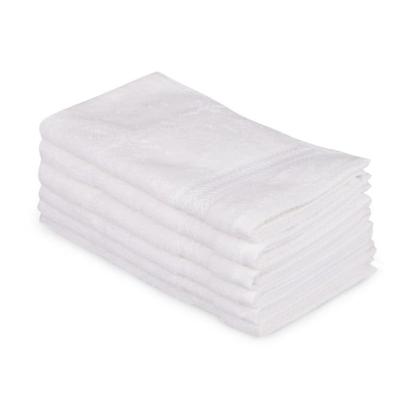 Set od 6 bijelih pamučnih ručnika Madame Coco Lento Puro, 30 x 50 cm