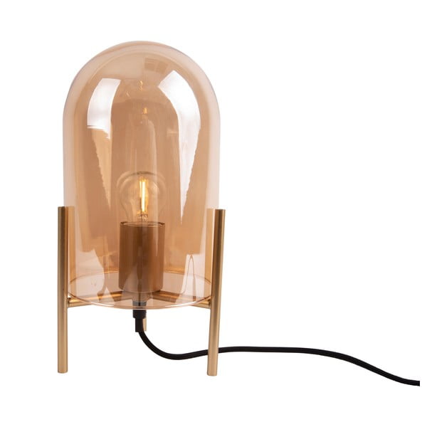 Staklena stolna svjetiljka u zlatnoj boji Leitmotiv stakleno zvono