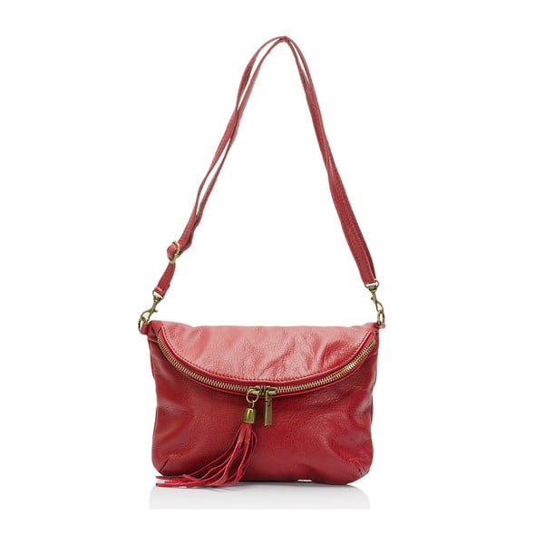 Tamnocrvena kožna torbica Lisa Minardi Renae