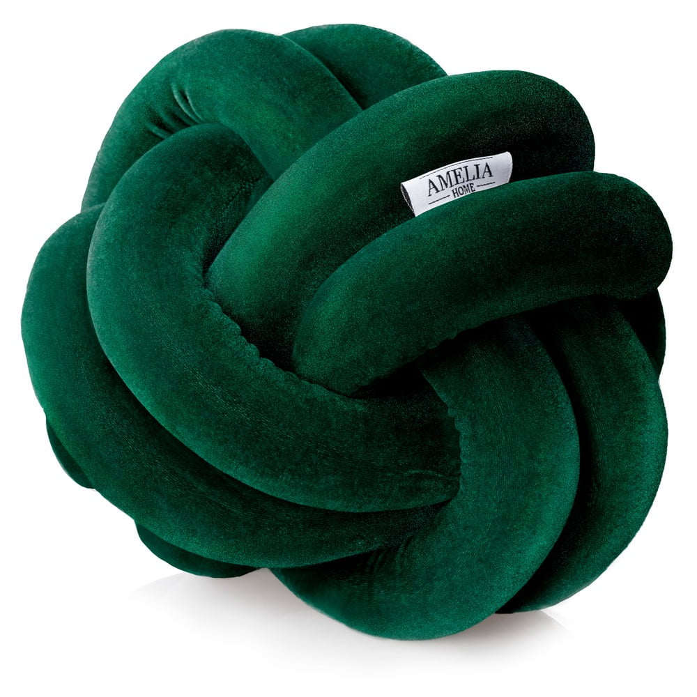 Zeleni dekorativni jastuk AmeliaHome Nancy Knot Grey