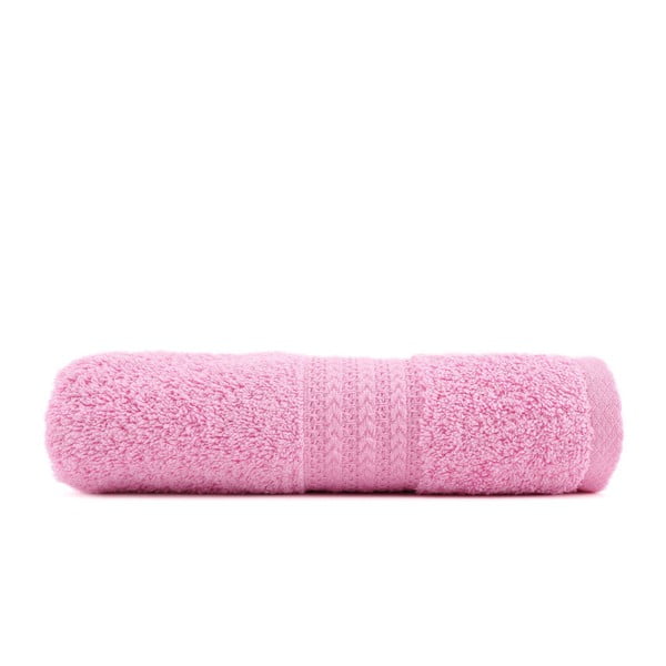 Ružičasti ručnik od čistog pamuka Sunny, 50 x 90 cm