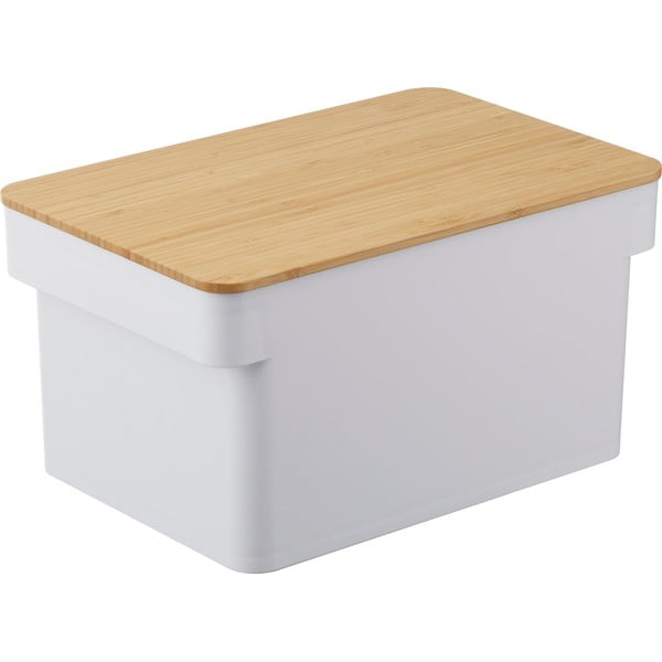 Bijela kutija za kruh s poklopcem od bambusa Yamazaki Tower