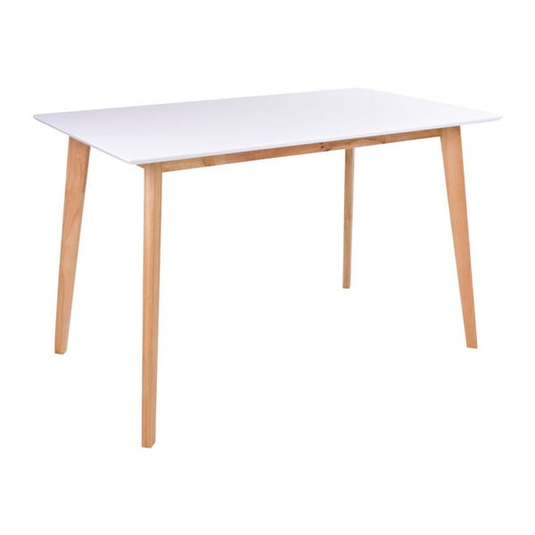 Blagovaonski stol s bijelom pločom loomi.design Vojens, 120 x 70 cm
