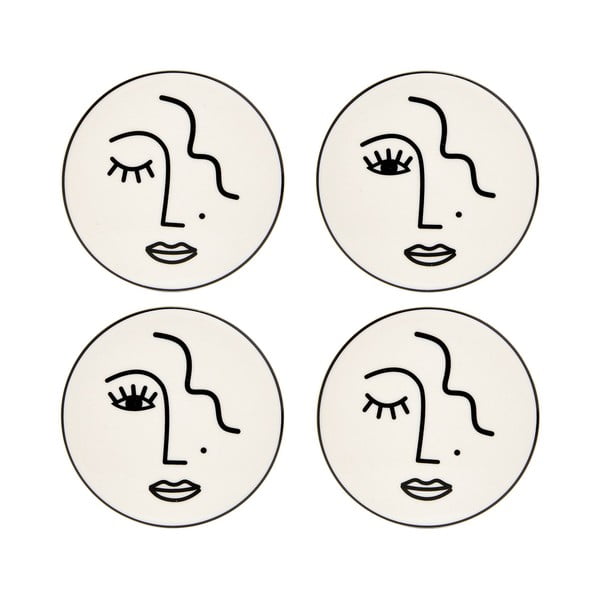 Set 4 podmetača porculan Sass & Belle Abstract Face