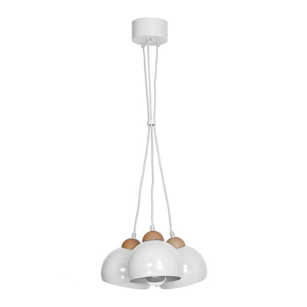 Bijela viseća svjetiljka s drvenim detaljima Homemania Dama Tres Perro