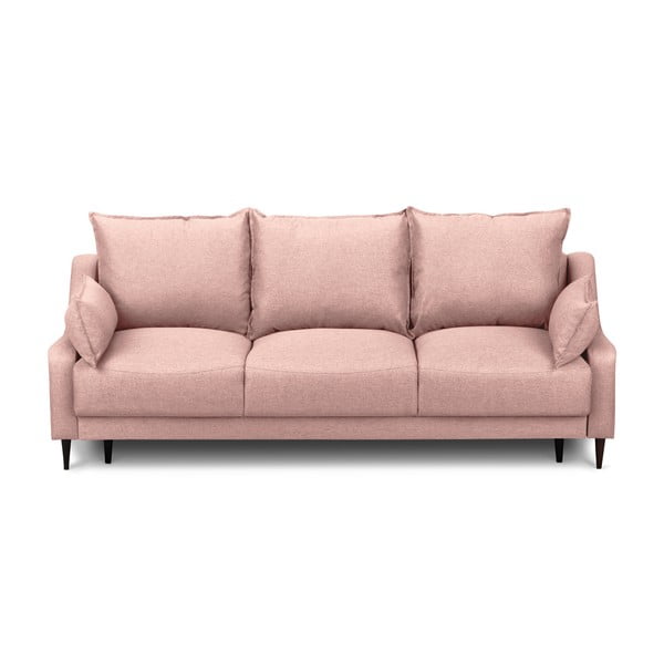 Ružičasti kauč na razvlačenje s prostorom za odlaganje Mazzini Sofas Ancolie, 215 cm
