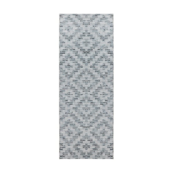 Plavo-sivi tepih staza pogodan za vanjski prostor Elle Decor Curious Creil, 77 x 200 cm