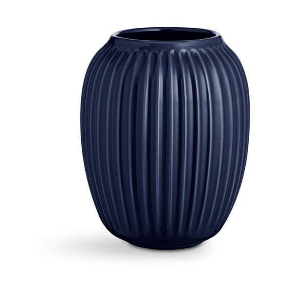 Tamnoplava vaza od kamenine Kähler Design Hammershoi, visina 20 cm