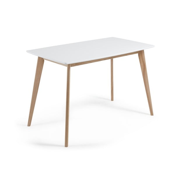 Blagovaonski stol od jasenovog drveta Kave Home Unit, 140 x 80 cm