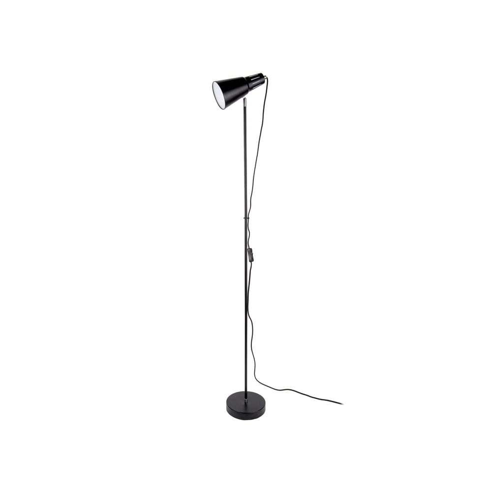 Crna podna lampa Leitmotiv Mini Cone, visina 147,5 cm