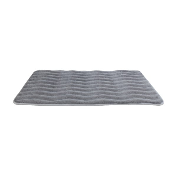 Svjetlosivi kupaonski tepih s memorijskom pjenom Wenko Light Grey, 80 x 50 cm
