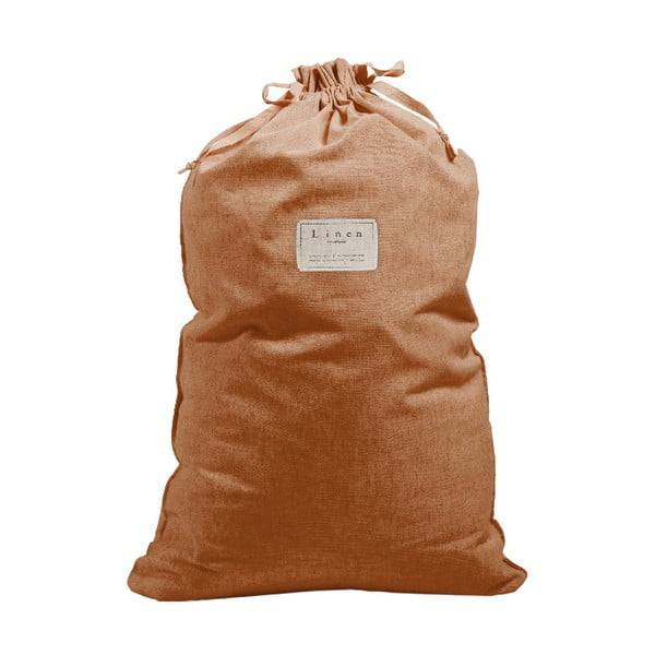 Lanena torba za rublje Really Nice Things Bag Terracota, visina 75 cm