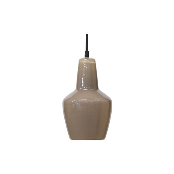 Siva staklena stropna svjetiljka BePureHome Nougat, ø 22 cm