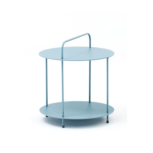 Vrtni metalni pomoćni stolić u plavoj boji Ezeis Plip, ø 45 cm