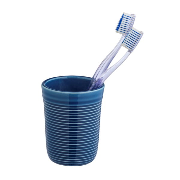 Plava keramička kupaonska čaša Wenko Set