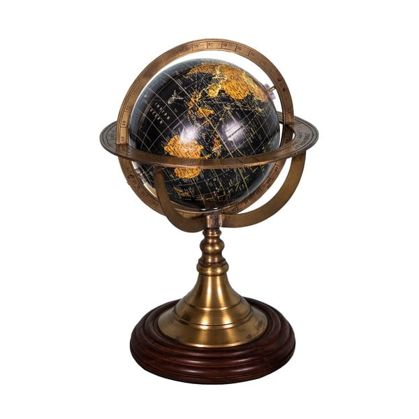 Ukrasni globus s postoljem od ružinog drva Antic Line Globe, ø 17 cm