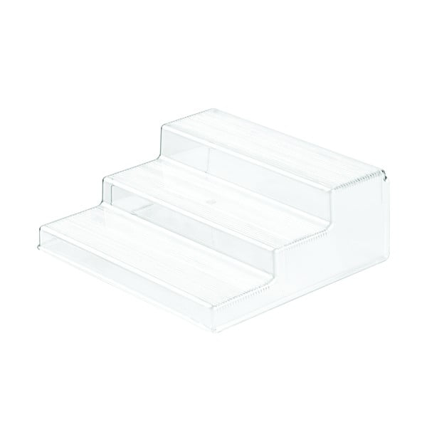 Prozirni troetažni kuhinjski stalak iDesign Linus, 22 x 25,5 cm