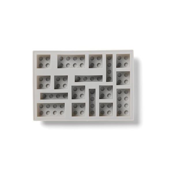 Sivi silikonski kalup za led u obliku kockica LEGO®