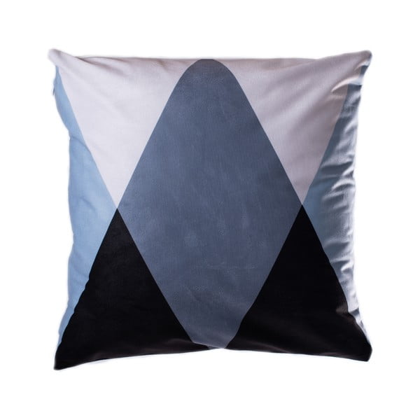 Plavo-sivi jastuk JAHU Geometry Triangle, 45 x 45 cm