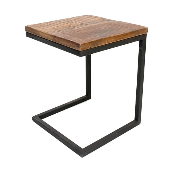 Crni stolić s pločom od drveta manga LABEL51 Box
