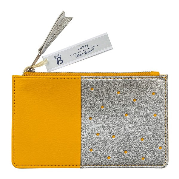 Žuti novčanik s džepom u srebrnoj boji Busy B Flight