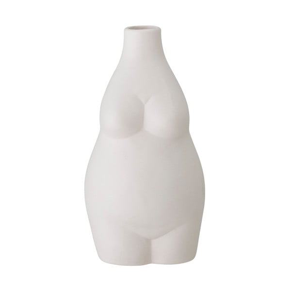 Bijela vaza od kamenine Bloomingville Elora, visina 18 cm