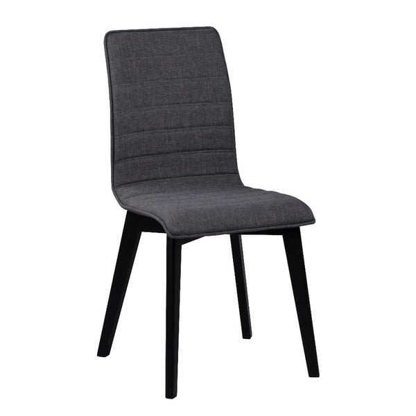 Tamnosiva blagovaonska stolica s crnim nogama Rowico Grace