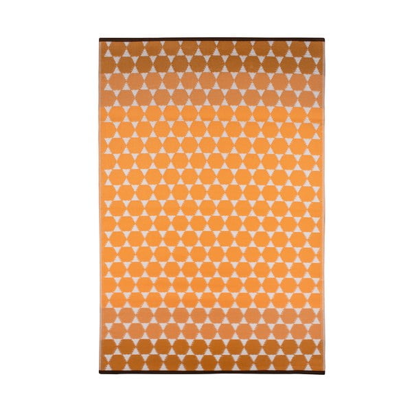 Narančasti vanjski tepih Green Decore Hexagon, 90 x 150 cm
