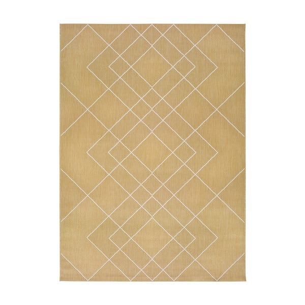 Žuti vanjski tepih Universal Hibis Geo, 80 x 150 cm