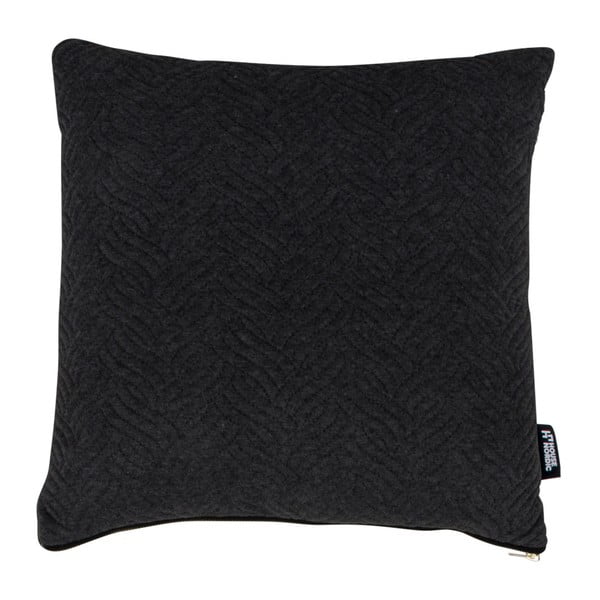 Crni jastuk s pamukom House Nordic Ferrel, 45 x 45 cm