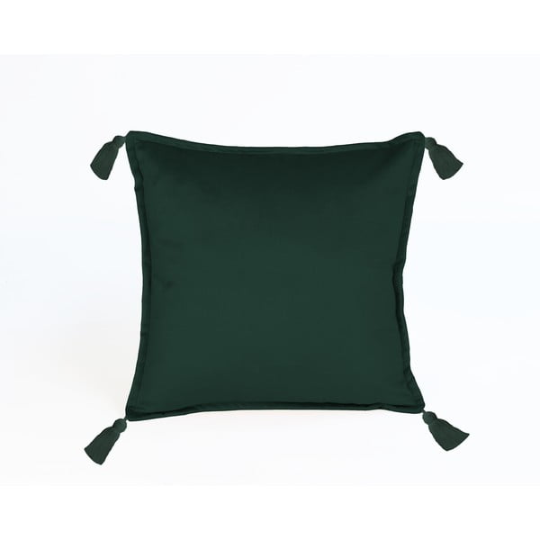 Tamno zeleni baršun jastuk Velvet Atelier Borlas, 45 x 45 cm